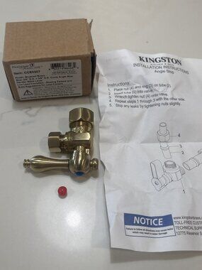 KIngston Brass Valve Designer Trimscape CC53307 Brushed Brass 5/8”x 3/8”